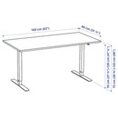 Bild 3 von TROTTEN  Schreibtisch sitz/steh, weiß 160x80 cm