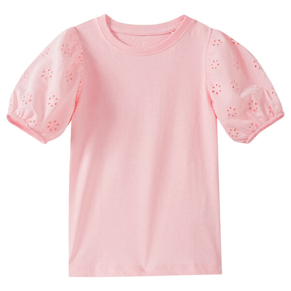 Bild 1 von Mädchen T-Shirt mit Loch-Stickerei ROSA