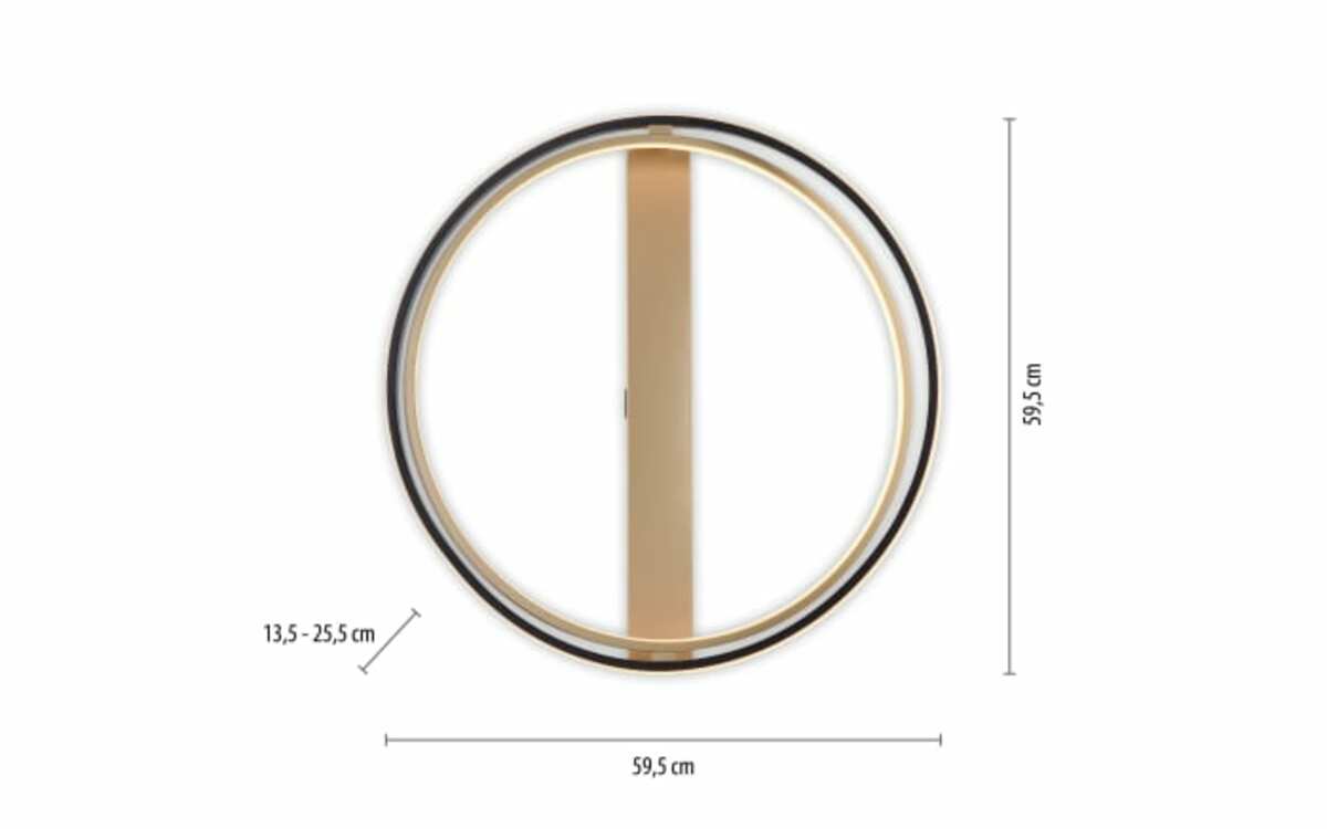 Bild 3 von LED-Deckenleuchte Q-Beluga, messing, 59,5 cm