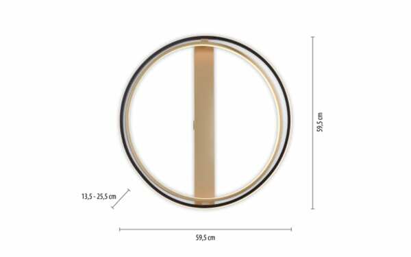 Bild 3 von LED-Deckenleuchte Q-Beluga, messing, 59,5 cm