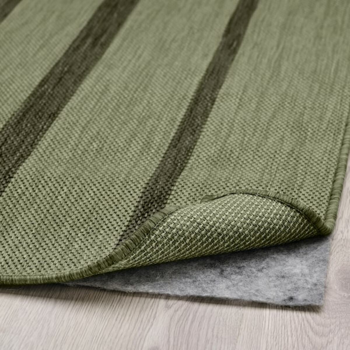 Bild 3 von KANTSTOLPE  Teppich flach gewebt, drinnen/drau, grün 80x250 cm