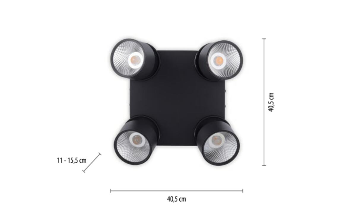 Bild 4 von LED-Deckenleuchte Pure-Nola, schwarz, 29 cm