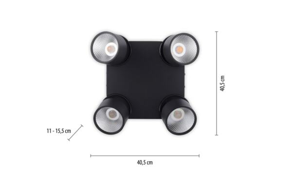 Bild 4 von LED-Deckenleuchte Pure-Nola, schwarz, 29 cm