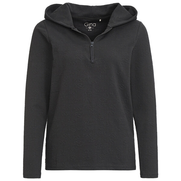 Bild 1 von Damen Hoodie mit Strukturmuster DUNKELGRAU