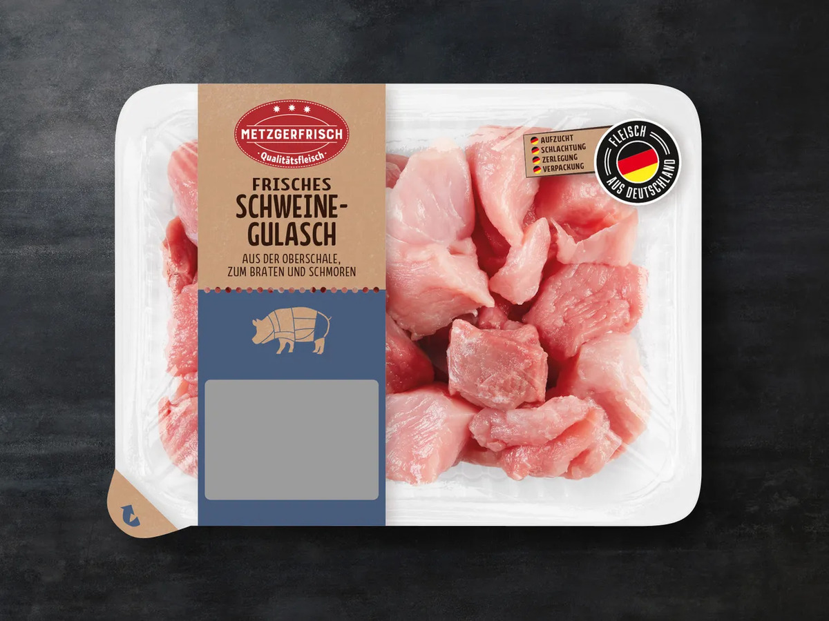 Bild 1 von Metzgerfrisch Frisches Schweinegulasch, 
         500 g