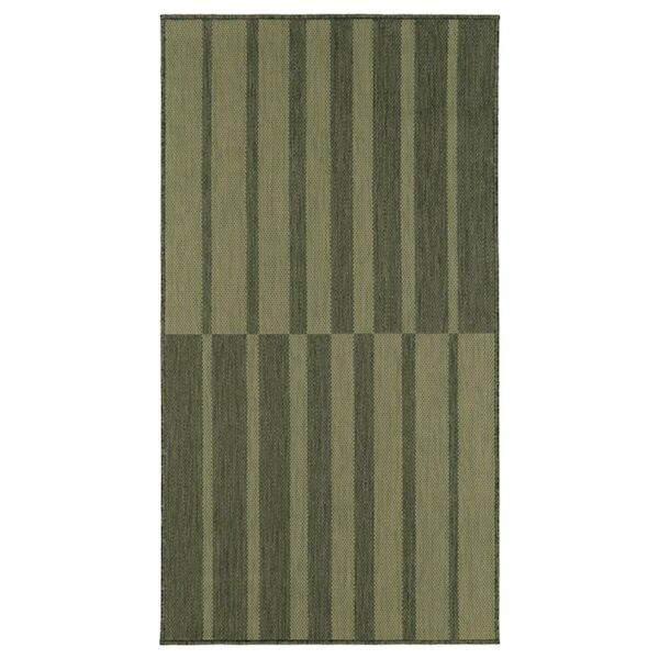 Bild 1 von KANTSTOLPE  Teppich flach gewebt, drinnen/drau, grün 80x150 cm
