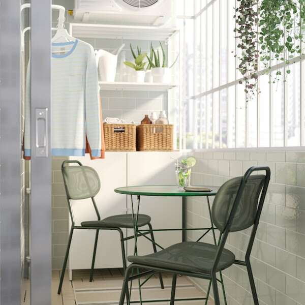 Bild 2 von SUNDSÖ / ENSHOLM  Tisch+2 Stühle/außen, grün/grün 65 cm