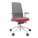 Bild 1 von Drehstuhl, Grau, Rot, Weiß, Metall, Kunststoff, Textil, Drehkreuz, 70x103-115x70 cm, Stoffauswahl, Sitzfläche 360° drehbar, Arbeitszimmer, Bürostühle, Drehstühle