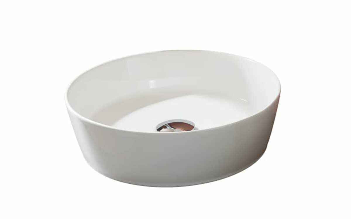 Bild 1 von Aufsatzwaschtisch Vialli, weiß, inkl. Permanentablauf