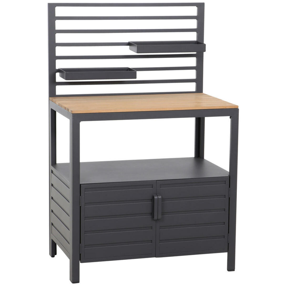 Bild 1 von Siena Garden Outdoorküche, Anthrazit, Teak, Holz, Metall, Teakholz, einzeln stellbar, 90x141x56 cm, FSC 100%, Gartenzubehör, Gartenkommoden & -regale