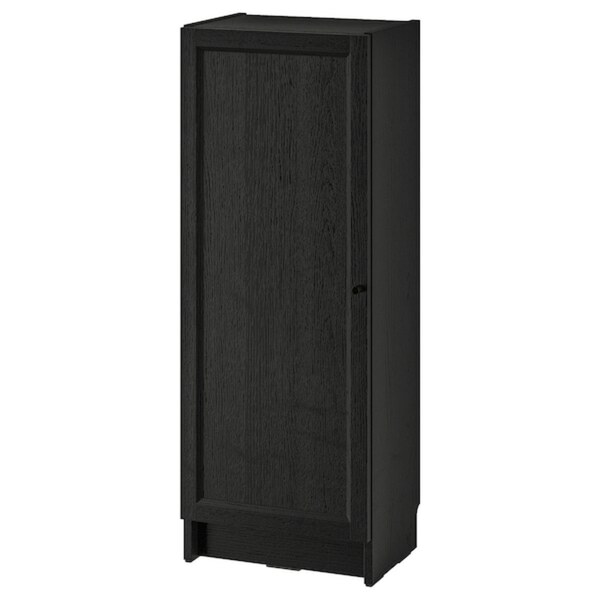 Bild 1 von BILLY / OXBERG  Bücherregal mit Tür, schwarz Eichenachbildung 40x30x106 cm