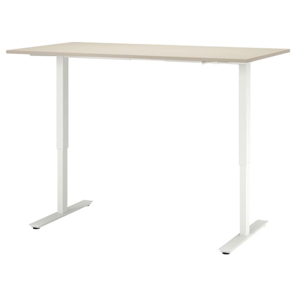 Bild 1 von TROTTEN  Schreibtisch sitz/steh, beige/weiß 160x80 cm