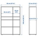 Bild 3 von VIHALS  Vitrine, dunkelgrau/Klarglas 190x37x140 cm