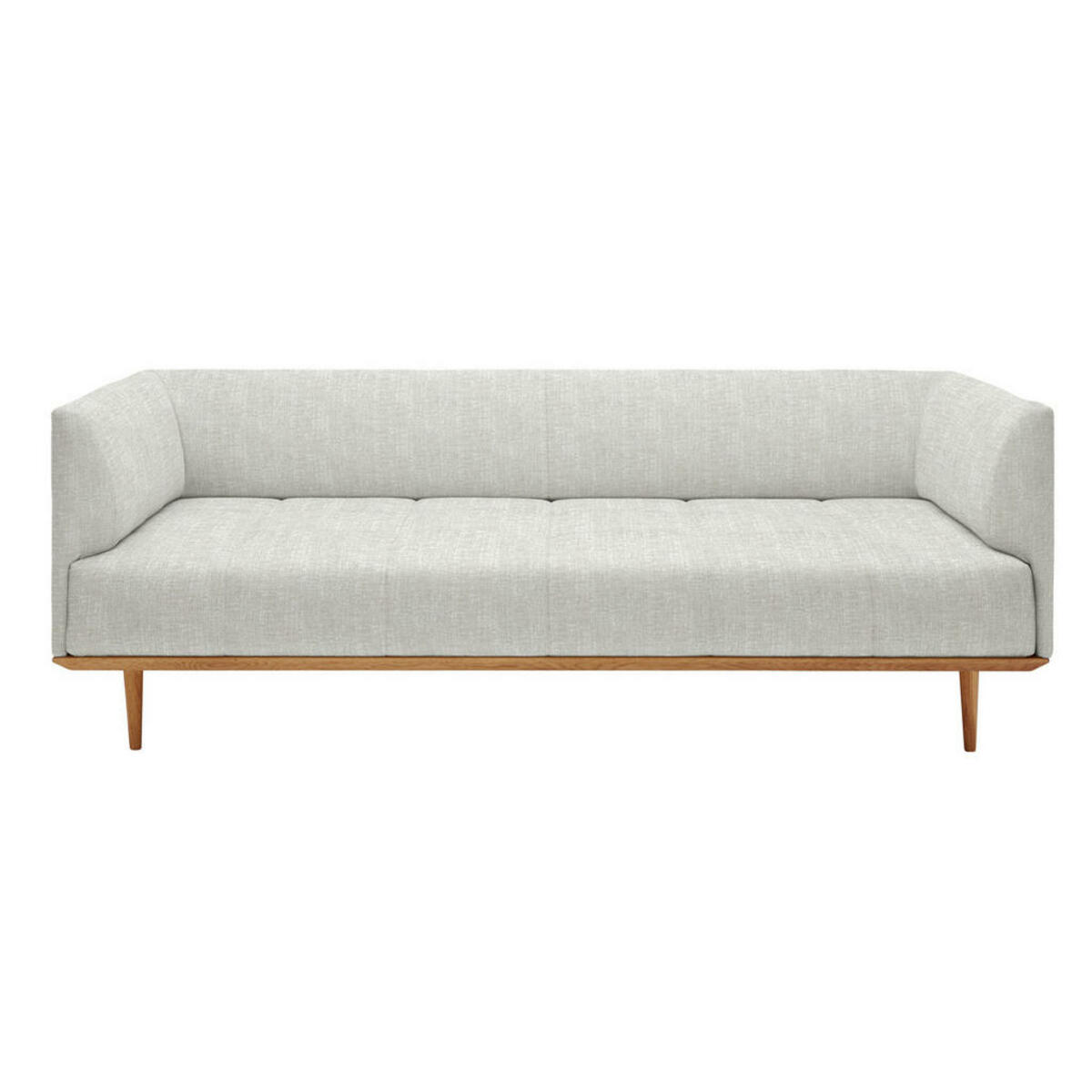 Bild 1 von Joka Bigsofa, Hellgrau, Textil, Eiche, 220x77x120 cm, Typenauswahl, Stoffauswahl, Wohnzimmer, Sofas & Couches, Sofas, Bigsofas