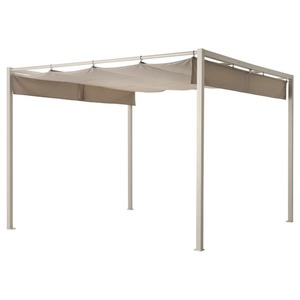 HAMMARÖN  Pergola, graubeige/dunkel graubeige 300x300 cm