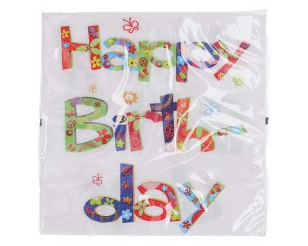 Bild 1 von Servietten 20er 33x33cm Happy Birthday