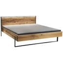 Bild 1 von Linea Natura Bett, Schwarz, Wildeiche, Holz, Wildeiche, massiv, F, 180x200 cm, Beleuchtung, für Elektrolattenrost geeignet, in verschiedenen Größen erhältlich, Lattenrost geeignet, Schlafzimmer,