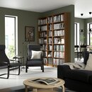 Bild 2 von BILLY  Regalkombination mit Aufsätzen, braun Nussbaumnachbildung 200x28x237 cm