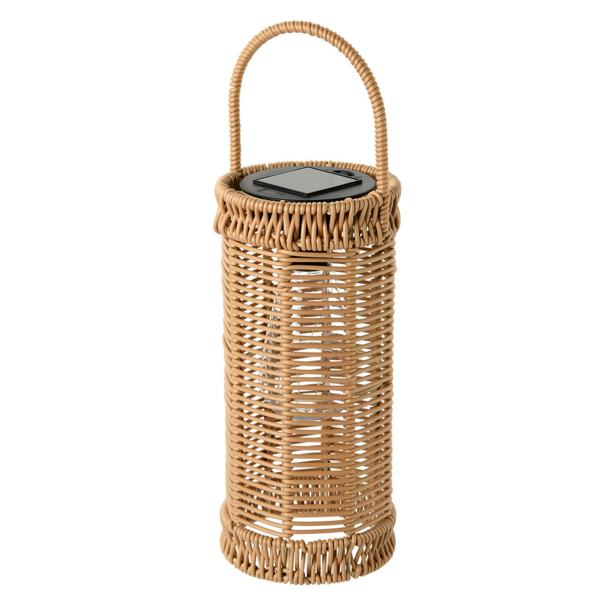Bild 1 von Solarleuchte in Korb-Optik HELLBRAUN