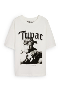 C&A Tupac-Kurzarmshirt, Weiß, Größe: 128