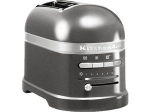KITCHENAID 5KMT2204EMS Artisan Toaster Silber (1250 Watt, Schlitze: 2), Silber