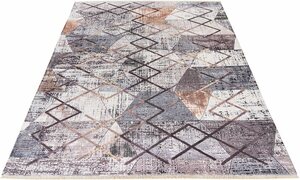 Teppich »My Valencia 631«, Obsession, rechteckig, Höhe 6 mm, recycelte Materialien, modernes Design, mit Fransen, waschbar, In- und Outdoor geeignet