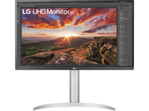 LG UltraFine 27UQ850V-W 27 Zoll UHD 4K Monitor (5 ms Reaktionszeit, 60 Hz), Farbe (Rückseite): Weiß; Farbe (Front): Schwarz
