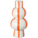 Bild 1 von Vase mit Streifen DUNKELORANGE / CREMEWEISS