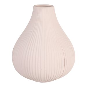 Vase RILLS ca.13x15,5cm, hellrosa