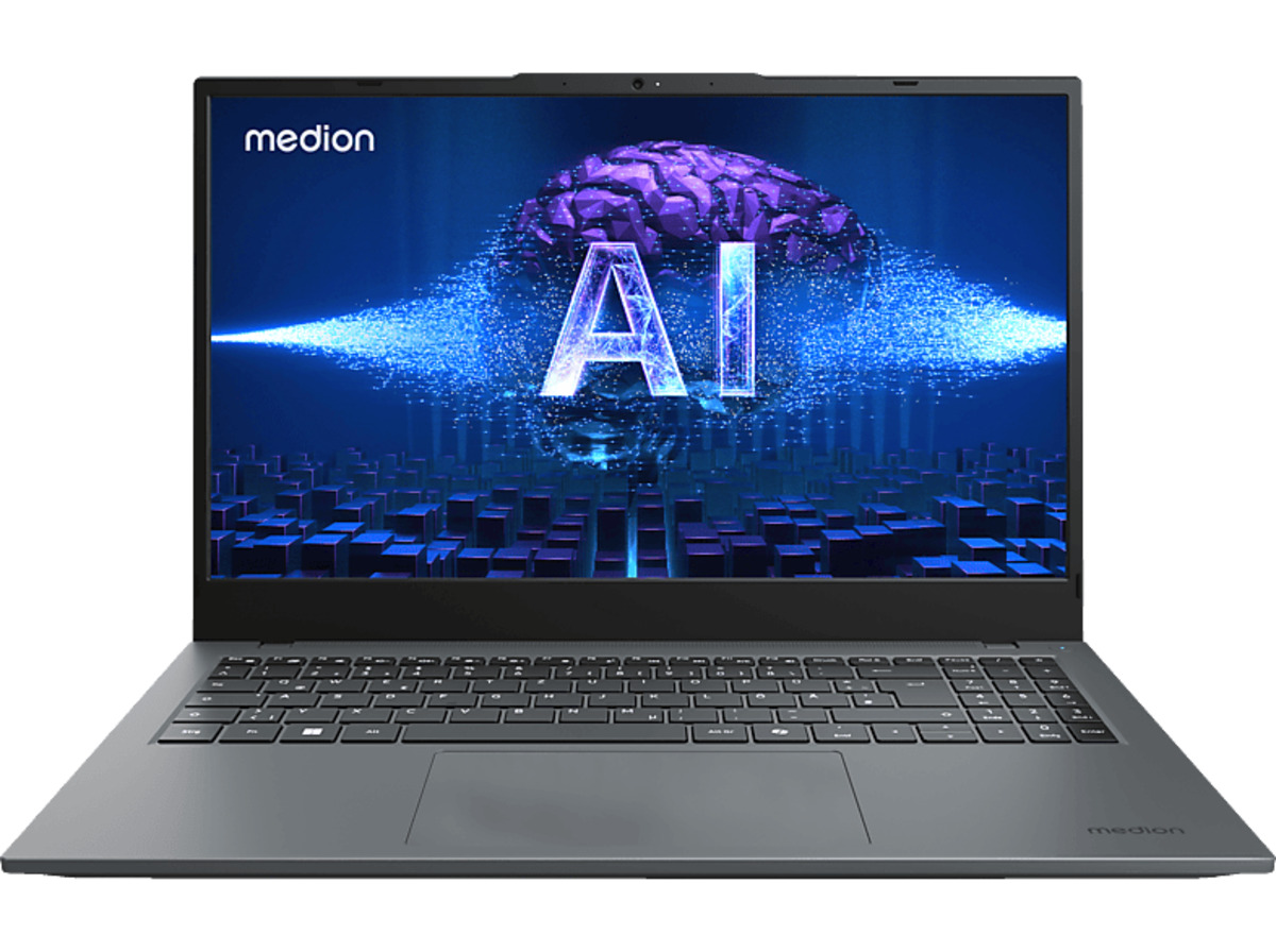 Bild 1 von MEDION E15443 (MD62621), Notebook, mit 15,6 Zoll Display, Intel® Core™ Ultra 5,125H Prozessor, 16 GB RAM, 512 SSD, Arc® GPU, Grau, Windows 11 (64 Bit), Grau