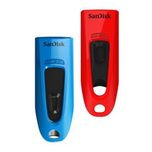 SanDisk Cruzer Ultra, 32 GB, USB 3.0, 100 MB/s, 2er-Set, Rot/Blau