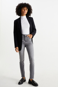 C&A Slim Jeans-High Waist-LYCRA®, Grau, Größe: 36