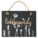 Bild 1 von Schieferschild mit Holz-Text SCHWARZ