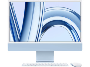 APPLE iMac (2023), All-in-One PC mit 23.5 Zoll Display, Apple M3 Chip, 8 GB RAM, 10-Core GPU, 512 SSD, Blau, Blau
