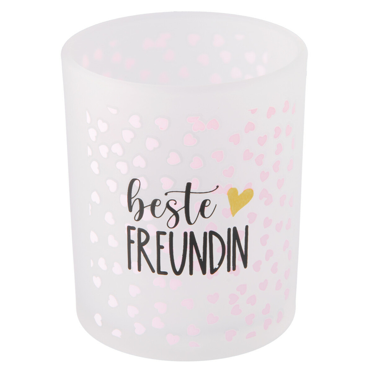 Bild 1 von Teelichthalter mit Motiv WEISS / ROSA