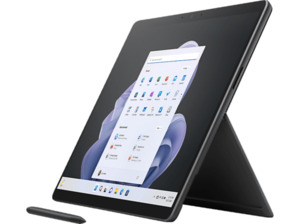 MICROSOFT Surface Pro 9, 2-in-1 Tablet, mit 13 Zoll Display, Intel® Core™ i5 i5-1235U (evo) Prozessor, 16 GB RAM, 256 SSD, Iris® Xe, Graphit, Windows 11 Home (64 Bit), Graphit