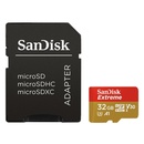 Bild 1 von SanDisk microSDHC Extreme 32GB (A1/ V30/ U3/ UHS-I/ Cl.10/ R100/ W60)+Ad.