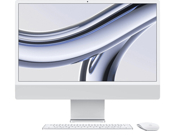 Bild 1 von APPLE iMac (2023), All-in-One PC mit 23.5 Zoll Display, Apple M3 Chip, 8 GB RAM, 10-Core GPU, 512 SSD, Silber, Silber