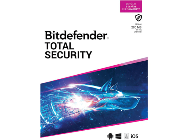 Bild 1 von Bitdefender Total Security 5 Geräte / 18 Monate (Code in a Box) - [PC]