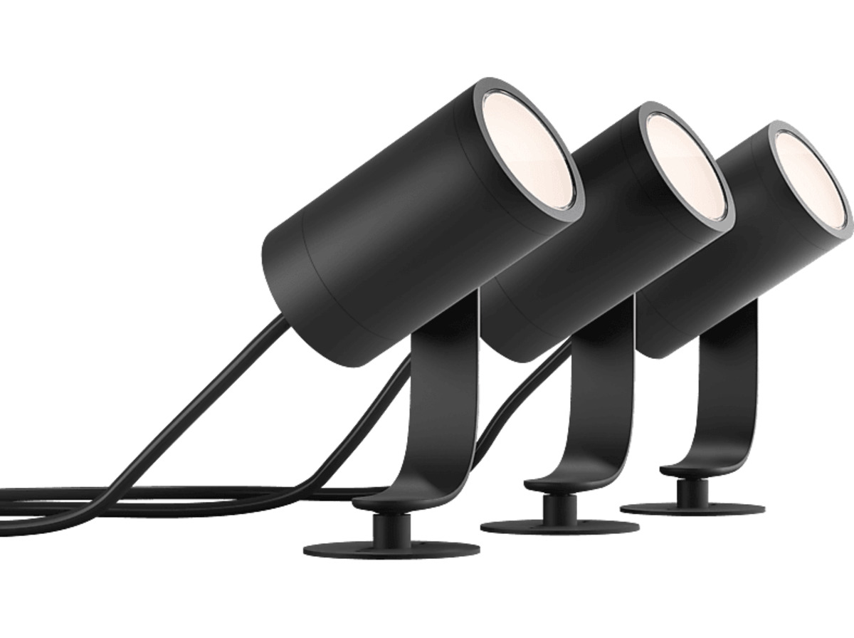 Bild 1 von PHILIPS HUE LILY mehrfarbig, 3er Basis-Set Aussenleuchte mehrfarbig, Schwarz