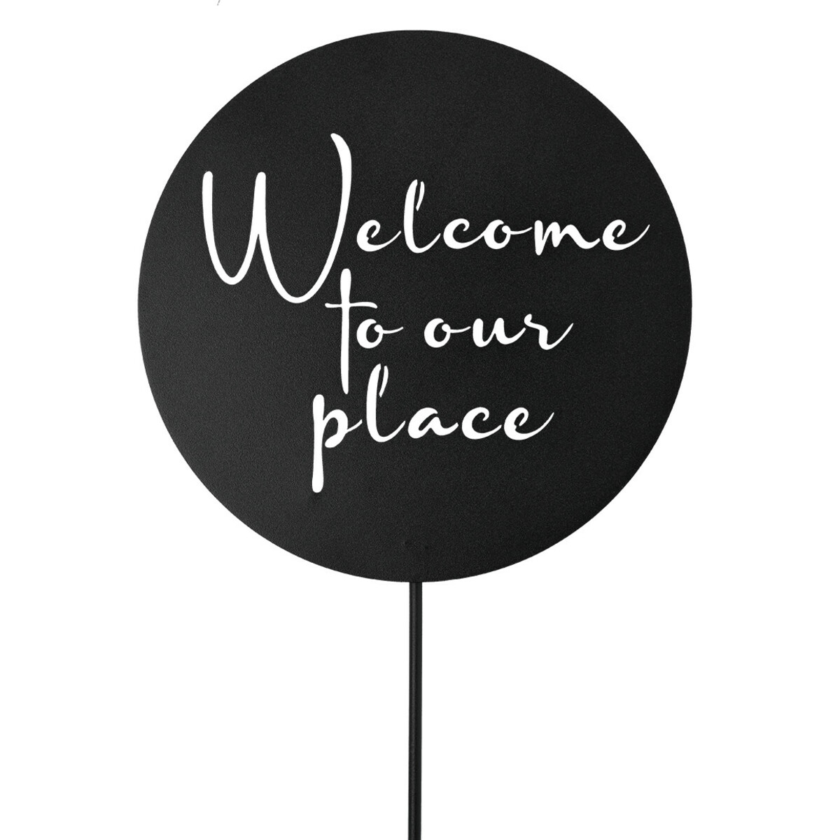 Bild 1 von Gartenstab mit Text SCHWARZ