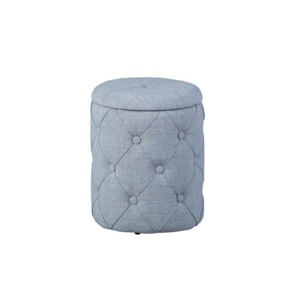 Bild 1 von CASAVANTI Hocker YAPAK blaugrau 34 x 40 x 34 cm - Pouf mit Stauraum - Sitzhöhe 40 cm - Sitzfläche gepolstert