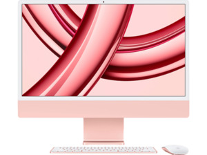 APPLE iMac (2023), All-in-One PC mit 23.5 Zoll Display, Apple M3 Chip, 8 GB RAM, 10-Core GPU, 512 SSD, Rosé, Rosé