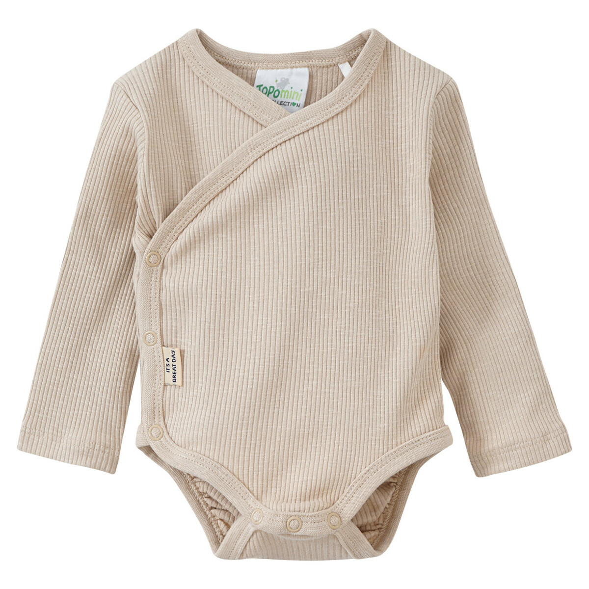 Bild 1 von Newborn Wickelbody mit Bio-Baumwolle BEIGE
