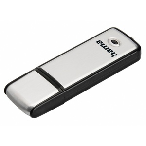 Hama USB-Stick "Fancy", USB 2.0, 64 GB, 15MB/s, Schwarz/Silber