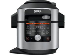 NINJA OL750EU Foodi 14-in-1 SmartLid Multikocher Stainless Steel/Black (Rührschüsselkapazität: 7,5 Liter, 1760 Watt), Stainless Steel/Black