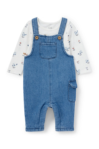 C&A Meerestiere-Baby-Outfit-2 teilig, Blau, Größe: 56