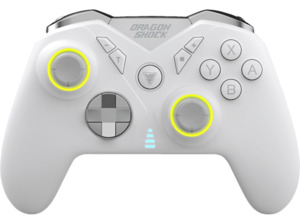 DRAGON SHOCK Nebula Pro Wireless Controller Weiß für Nintendo Switch, Switch OLED, PC, PlayStation 3, Android, iOS, Weiß
