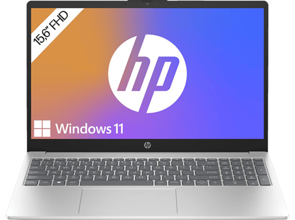 Bild 1 von HP 15-fc0376ng, Notebook, mit 15,6 Zoll Display, AMD Ryzen™ 7,7730U Prozessor, 16 GB RAM, 512 SSD, Radeon™ Onboard Graphics, Silber, Windows 11 Home (64 Bit), Silber