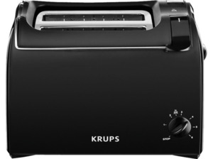 KRUPS KH 1518 ProAroma Toaster Schwarz (700 Watt, Schlitze: 2), Schwarz